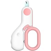 Small Animals Nail Clippers with LED Lights to Avoid Excessive Cutting and Sharp Blades - Professional Claw Trimmer for Tiny Dog Cat Kitten Bunny Rabbit Bird Guinea Pigs Ferret Hamsters (Pink)