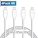 iPhone Charger, 4Pack 6FT Lightning to USB Charging Cable Cord Compatible with iPhone X 8 8Plus 7 7Plus 6 6Plus 6S 6SPlus 5 5S SE,iPad,iPod