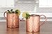 Premium Moscow Mule Copper Unlined Mug, 100 Percent Pure Solid Copper (16-Ounce, Hammered, Set of 2)