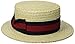 Scala Men's Dress Straw 1 Piece 10/11Mm Laichow Braid Boater Hat