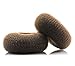 AJOY 2 Pcs Large Bun Maker Donut, Sock Bun Form for Long Hair, 3.3-3.6 Inch Brown, for Ballet, Girls, Women, Dance Etc.