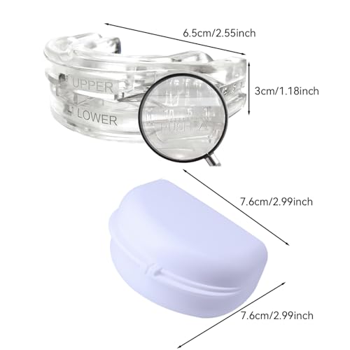 DOHUG Snore Splint, Adjustable Bite Splint Against Snoring and Crunching - Anti Snoring Snoring Stopper - Anti-Snoring Mouth Guard - Improves Sleep Quality (White Medium)