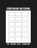 Storyboard Notebook 16:9 120 Pages 8.5x11 18 Panel Page: Storyboard Thumbnail Sketchbook for Animato by Visual Story Artist
