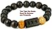 10MM Luos Tibetan Buddhist Prayer Mala Black Wood Bracelet Ping an Fu- W013