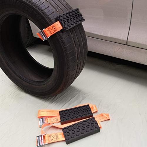 Fenido 2 PCS Car Tire Anti-Skid Block, Snow, Mud and Sand Tire Chain Reusable Traction Easy Installation/Removal for Car Truck SUV Emergency Winter Driving