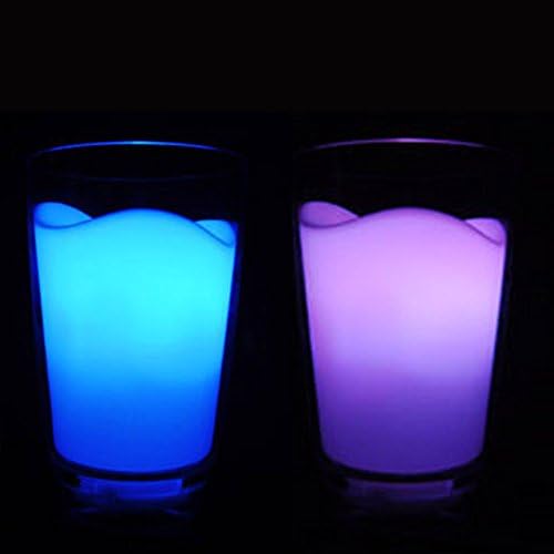 Milk Cup LED Light, JVR LH53 Optical Illusion Milk Mug Colorful Gradients Night Light, Table Desk Party Bedside Stair Floor Garden Kids Room Lamp Cordless Mood Light, Battery Operated, Pack of 2
