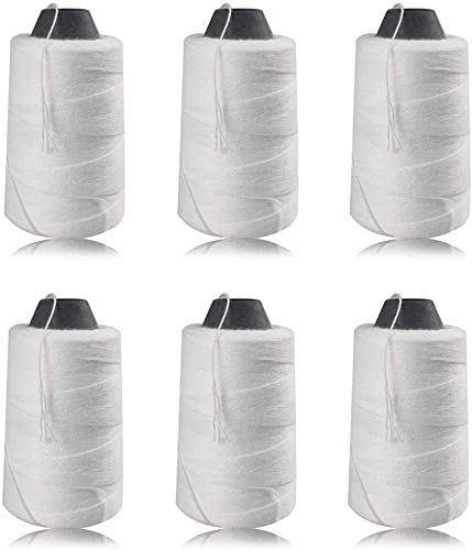 hzexun Heavy Duty Spool Sewing Thread for Woven Polypropylene Bags Stitcher Closer 1500ft (6 Rolls)