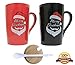 Christmas Coffee/Tea Mugs- Unique, Housewarming gift- Christmas decoration - Dishwasher & Microwave safe, large coffee mugs for Christmas by Betelgeuse Production (Black)