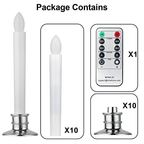 CelebrationLight Window Candles with Remote and Timers Battery Operated Taper Candles