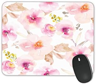 Modern Pink and Purple Floral Pattern Mouse pad Gaming Mouse pad Mousepad Nonslip Rubber Backing