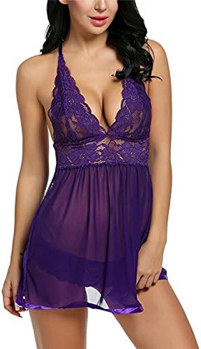 ベビードール レディース セクシー ランジェリー 深vネック 過激 誘惑 透視 レース エロ下着 寝間着 スリップ Tバック 2点セット Bobogojp