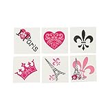 Paris Temporary Tattoos - 72 pcs