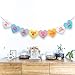 [Pack of 2]Valentines Day Conversation Hearts Banner - NO DIY - Valentines Day Banner Decor - Eight Valentines Day Heart Sayings Garland Banner, Six Feet Long - Anniversary, Wedding, Party Decorations