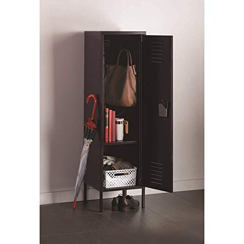 Scranton & Co Personal Locker Storage Cabinet in Black