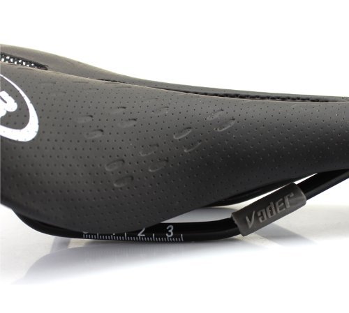 UZZO Hollow Style MTB Mountain Race Cycling Saddle Seat Cover Bike Bicycle Cycling Vader Road Cycling Offroad Seat Cushion Pad Black With 1PCS Free UZZO logo Keyring - Thumbnail 2