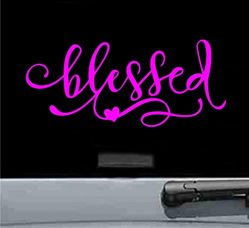 Blessed heart Vinyl Decal Sticker (HOT PINK)