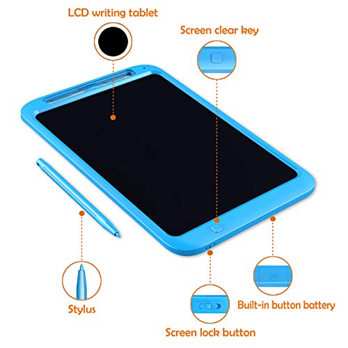 LCD Writing Tablet, Coovee 12 Inch Digital Ewriter Electronic Graphics Tablet Portable Mini Board Handwriting Pad Drawing Tablet with Memory Lock Suitable for Kids Home School Office - Thumbnail 4