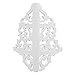 MyGift 2 Tier White Wall Mounted Pastoral Carved Floating Corner Shelf/Plant & Decor Display Rack