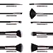 Real Perfection 10pcs Makeup Brush Set Professional Makeup Brushes Black Make Up Brushes Kit