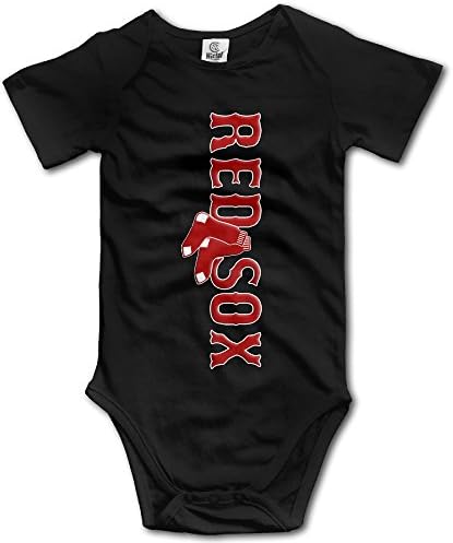 U9 6-24 Months Newborn Babys Boy's &amp; Girl's Boston Red Logo Sox Short Sleeve Jumpsuit Outfits Black Size 6 M