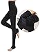 MoYoTo Women's High Waisted Fleece Lined Leggings Thick Warm Tights -Many Colors (Black)
