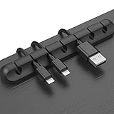 Cable Clips Cord Management Organizer, 3 Packs Adhesive Hooks, Wire Cord Holder for Power Cords and Charging Accessory Cables, Mouse Cable, PC, Office and Home (7, 5 and 3 Slots)