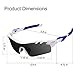 Ewin E01 Polarized Sports Sunglasses with 3 Interchangeable Lenses for Men Women Golf Baseball Volleyball Fishing Cycling Driving Running Glasses(White&Blue)
