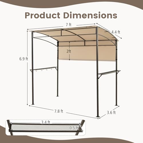 TOOLSEMPRE Grill Gazebo Review: 7.8x4.4 FT BBQ Shelter With Metal Shelves & Hooks image 15