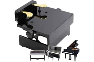 Japard Piano Pedal Extender Bench for Kids, Height Adjustable Practical Design with 2 Pedals, Gift for Toddlers Boys Girls, Black