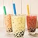 Tomnk 360pcs Jumbo Smoothie Straws Color Plastic disposable Straws Milkshake Straws Extra Wide