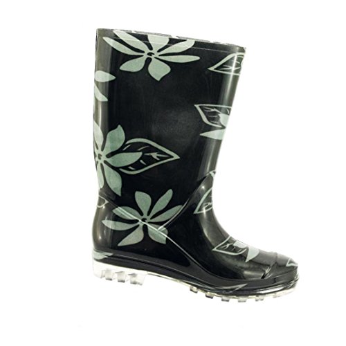 Reis Btdflower_Bs37 Grensho PVC-Fschuhe, Schwarz-Grau, 37 Größe
