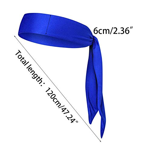 JTEEY Head Tie Sports Athletic Headband for Women and Men - Non Slip Hair Band Sweatband Ideal for Running, Workout, Tennis, Volleyball & Performance Stretch & Moisture Wicking