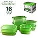 Debbie Meyer GreenBoxes, Food Storage Containers with Lids, Keep Fruits, Vegetables, Baked Goods & Snacks Fresher Longer! BPA Free, Microwave & Dishwasher Safe- 16 Piece Set