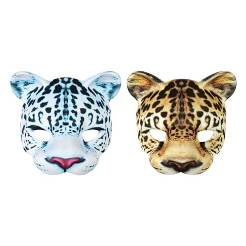 2pcs Leopard Cosplay Masks