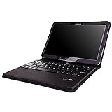 Moko Samsung Galaxy Tab PRO 10.1 Case - Wireless Bluetooth Keyboard Cover Case for Galaxy TabPRO 10.1 Android Tablet, BLACK (With Smart Cover Auto Wake / Sleep. WILL NOT Fit Samsung Galaxy Tab 4 10.1)
