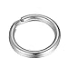 VALYRIA Keychain Findings 10pcs Stainless Steel Round Split Circular Key Ring Clips,25mmx3mm