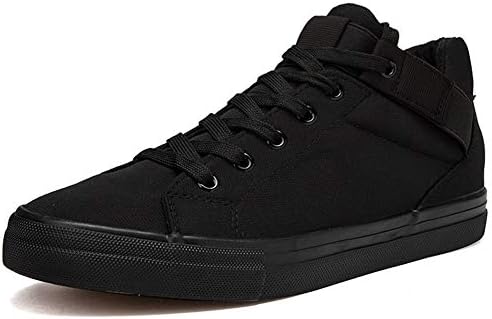 Men's Height Increasing Mid Canvas Shoes Breathable Lightweight Athletic Sport Running lace-up Shoes