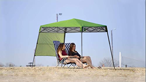 Quik Shade Go Hybrid 6' x 6' Sun Protection Pop-Up Compact and Lightweight 7' x 7' Base Slant Leg Backpack Canopy