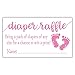 50 Pink Baby Feet Diaper Raffle Tickets - Girl Baby Shower Game