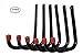 Tetra-Teknica UH02-6P Heavy Duty Garage Storage Utility Hooks, Medium Size, Color Black, 6 per Pack