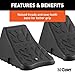 CURT 22800 Black Plastic Camper RV Wheel Chocks for Trailers, 2-Pack