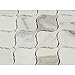 Calacatta Gold (Italian Calcutta) Marble Lantern Arabesque Mosaic Tile, Polished