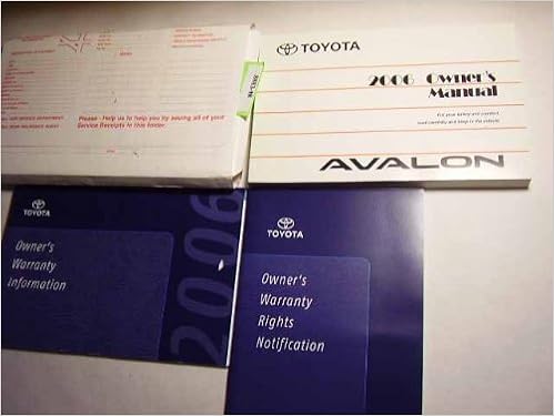 2006 Toyota Avalon Owners Manual Toyota Books