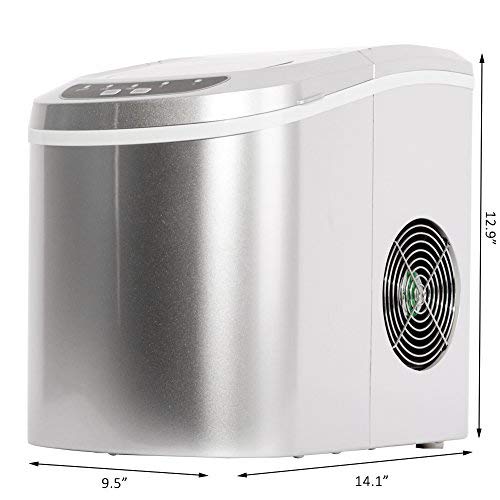 Smad Portable Electric Ice Maker Machine Ice Makers Countertop-Touch Buttons Digital Bullet Ice Cube, 26 lbs/24h