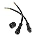 Industrial Parts LED Strip Wire Male to Female 3 Pin Waterproof Connector Cable Black 40cm 5 Pack