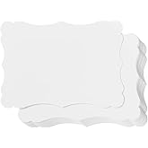 50 Pack Blank Kraft Cards Cardstock Thick Paper Brown Greeting Cards for DIY Gift Card Menus, Baby Shower and Wedding Invitations (White, 4x6IN)