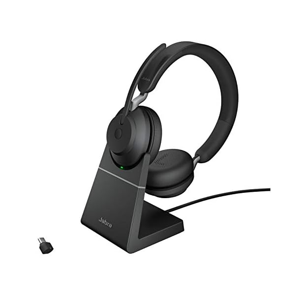 Jabra-Evolve2-65-Wireless-PC-Headset-with-Charging-Stand--Noise-Cancelling-UC-Certified-Stereo-Headphones-With-Long-Lasting-Battery--USB-C-Bluetooth-Adapter--Black Jabra Evolve2 65 Wireless PC Headset with Charging Stand – Noise Cancelling UC Certified Stereo Headphones With Long…