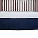 Tailored Crib Bed Skirt Dust Ruffle 15 inches long Color: Navy Blue