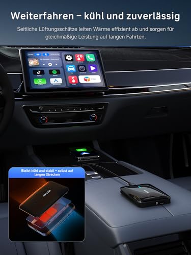 ATOTOSELECT CarPlay Wireless Adapter, Magic AI Box Android Car with Dual WiFi Stability, Compatible with Wired Factory CarPlay & Android Car, for YouTube/Netflix