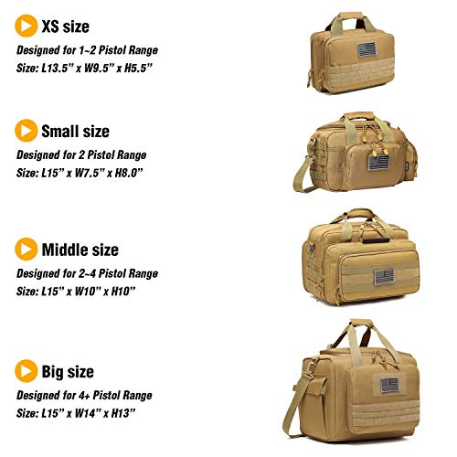 DBTAC Gun Range Bag Large Tactical 4+ Pistol Shooting Range Duffle
